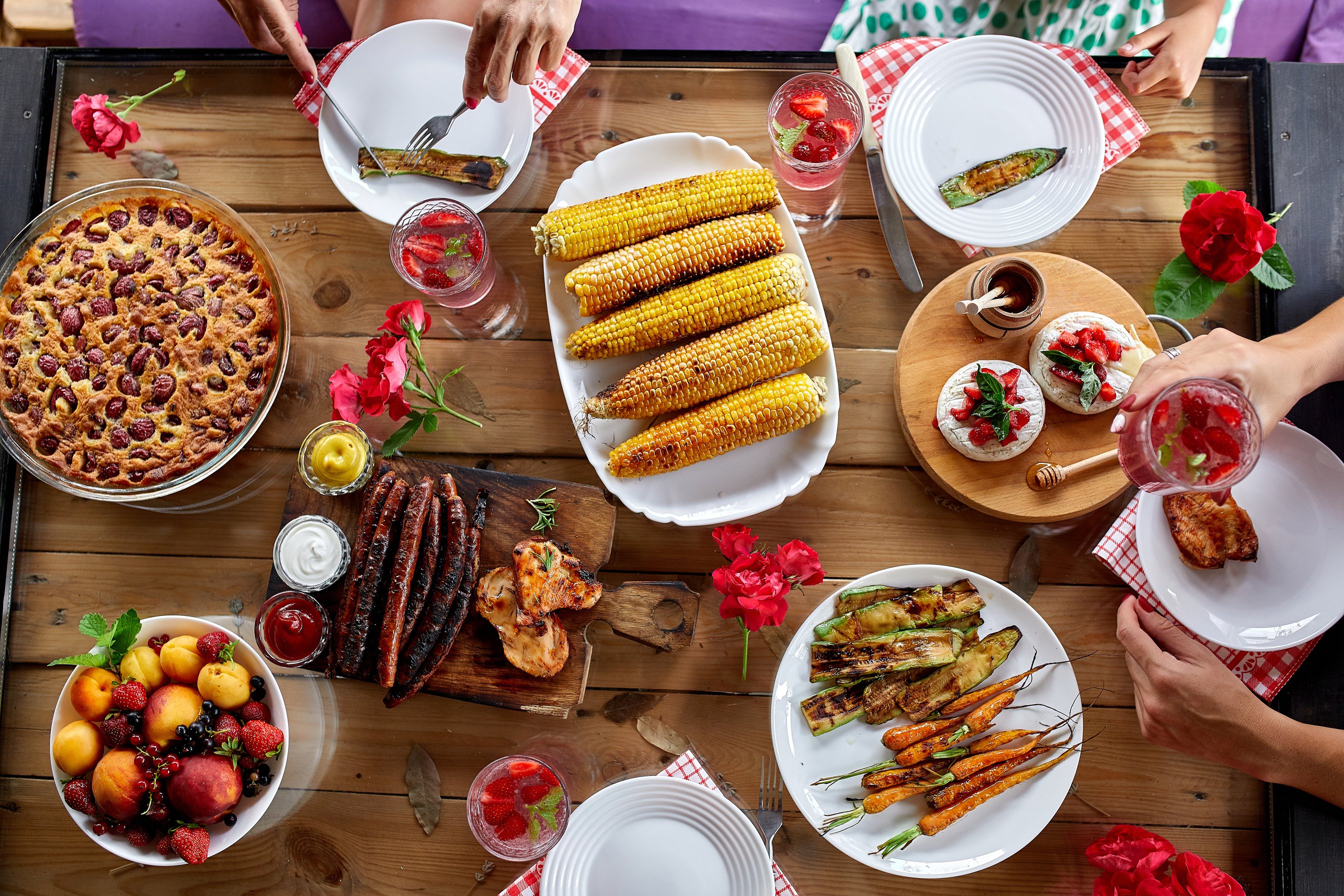 Dining Table with Different Dishes